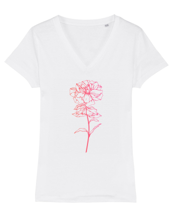 Pink Flower White