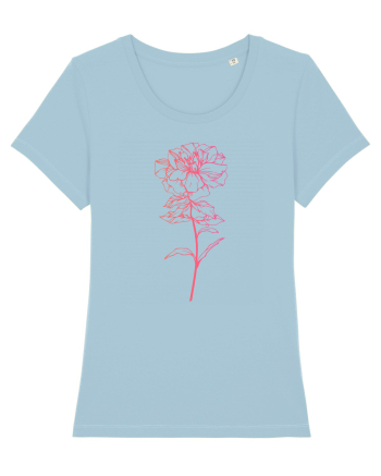 Pink Flower Sky Blue