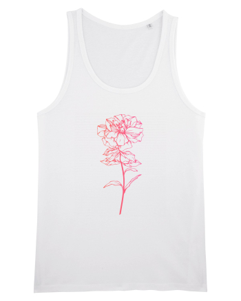 Pink Flower White