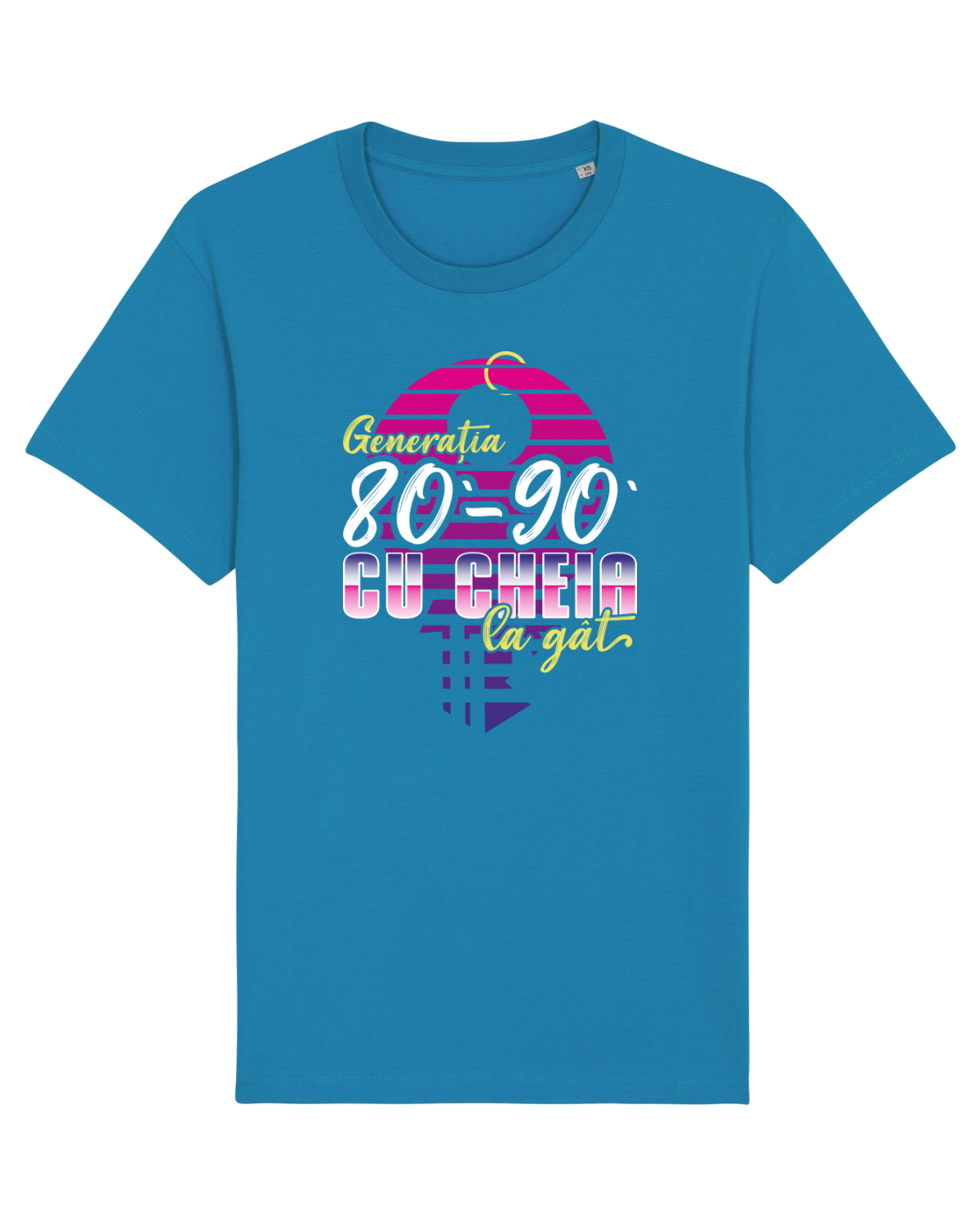 Tricou mânecă scurtă Unisex Rocker Azur