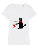 Ce alea?! Tricou mânecă scurtă guler V Damă Evoker