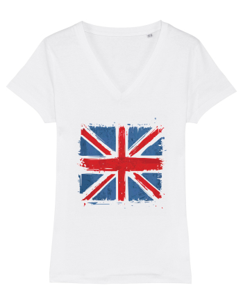 British Flag | UK Flag | England Distressed Flag White