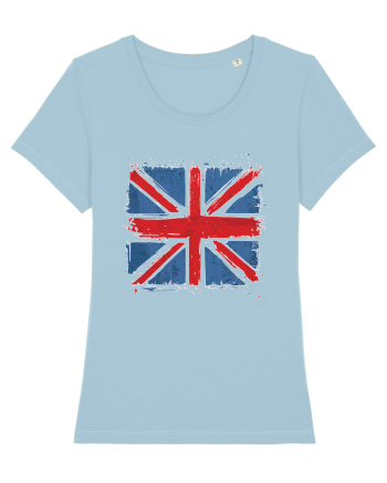 British Flag | UK Flag | England Distressed Flag Sky Blue