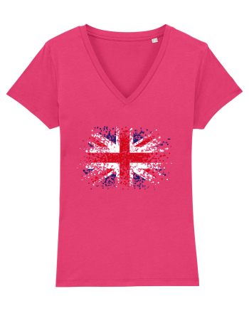 British Flag | UK Flag | England Grunge Flag Raspberry