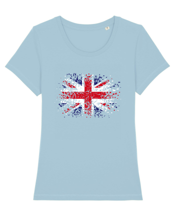British Flag | UK Flag | England Grunge Flag Sky Blue