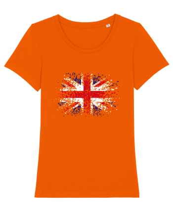 British Flag | UK Flag | England Grunge Flag Bright Orange