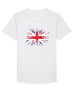 British Flag | UK Flag | England Grunge Flag Tricou mânecă scurtă guler larg Bărbat Skater
