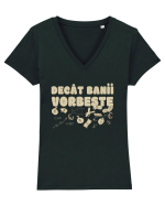 Decat Banii Vorbeste Tricou mânecă scurtă guler V Damă Evoker