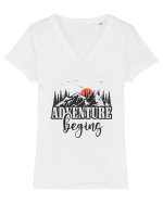 Adventure Begin Tricou mânecă scurtă guler V Damă Evoker