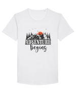 Adventure Begin Tricou mânecă scurtă guler larg Bărbat Skater