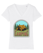 Camping Tricou mânecă scurtă guler V Damă Evoker