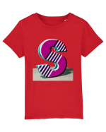 Litera S  3d - v1 Tricou mânecă scurtă  Copii Mini Creator