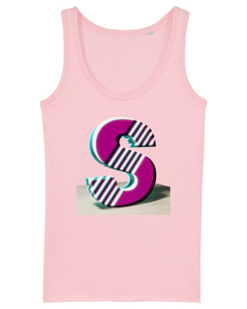 Litera S  3d - v2 (cu stralucire) Cotton Pink