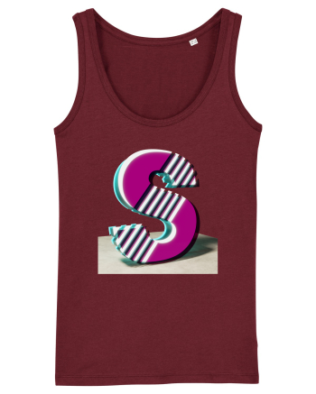 Litera S  3d - v2 (cu stralucire) Burgundy