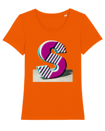 Litera S  3d - v2 (cu stralucire) Bright Orange