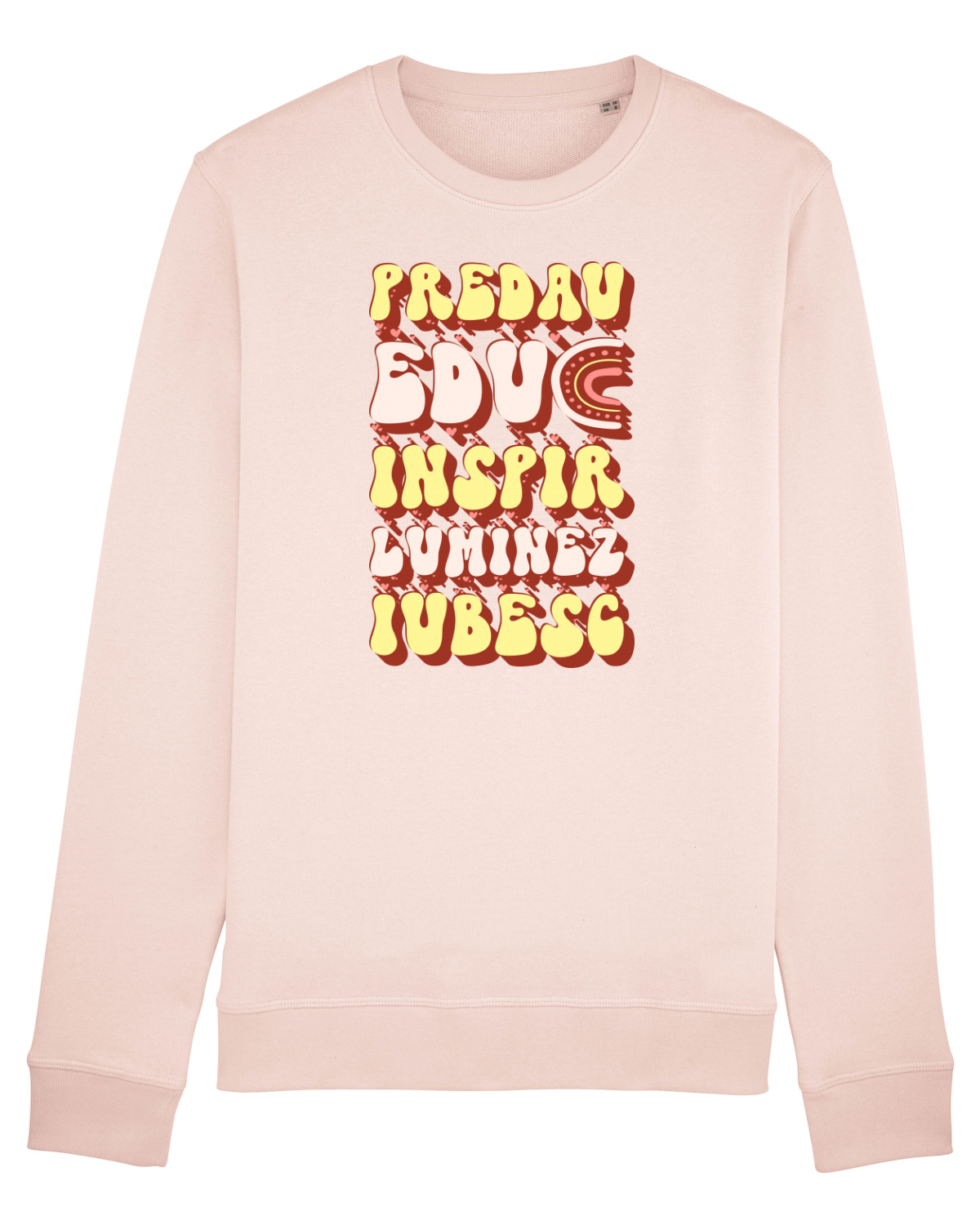 Bluză mânecă lungă Unisex Rise Candy Pink