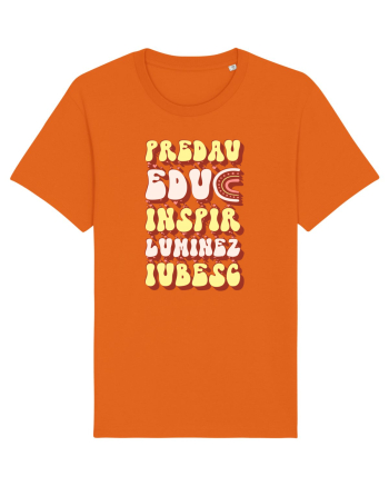 Predau, educ, inspir, luminez, iubesc Bright Orange