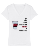 Doar jumătatea plină Tricou mânecă scurtă guler V Damă Evoker