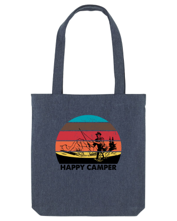 Happy Camper Retro Fishing Midnight Blue