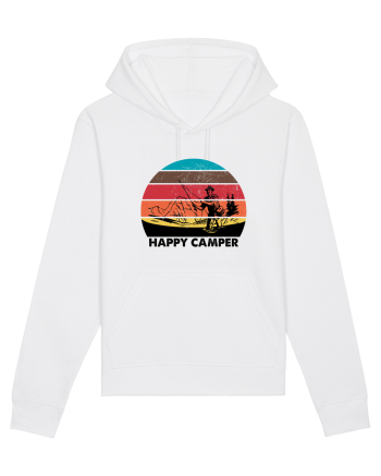 Happy Camper Retro Fishing White
