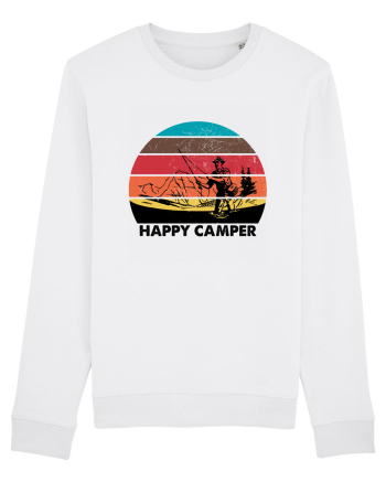 Happy Camper Retro Fishing White
