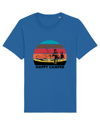 Happy Camper Retro Fishing Royal Blue