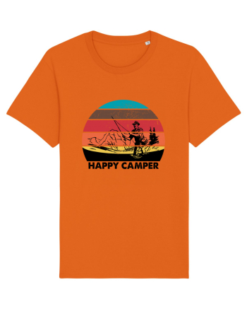 Happy Camper Retro Fishing Bright Orange