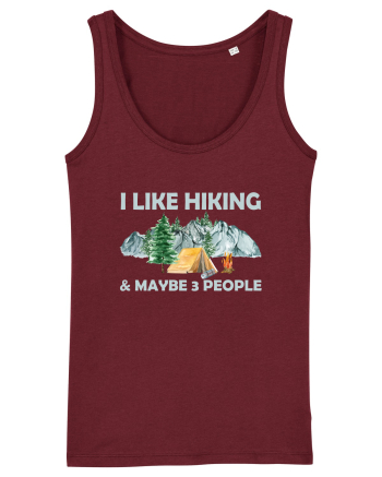I Like Hiking & Maybe 3 People Burgundy