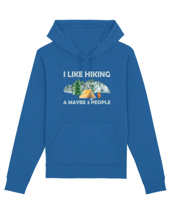 I Like Hiking & Maybe 3 People Royal Blue