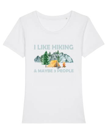 I Like Hiking & Maybe 3 People White