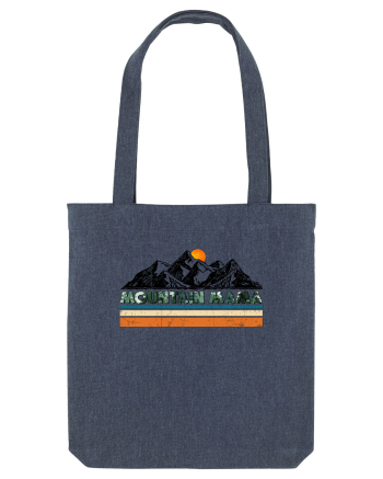 Mountain Mama Retro Sunset Midnight Blue