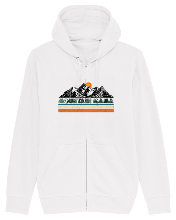 Mountain Mama Retro Sunset White