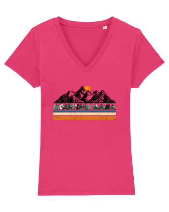 Mountain Mama Retro Sunset Raspberry
