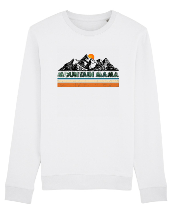 Mountain Mama Retro Sunset White