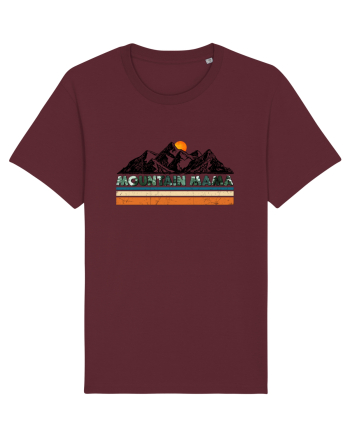 Mountain Mama Retro Sunset Burgundy