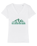 The Adventure Begins Tricou mânecă scurtă guler V Damă Evoker