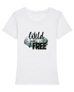 Wild and Free Tricou mânecă scurtă guler larg fitted Damă Expresser