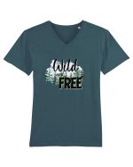 Wild and Free Tricou mânecă scurtă guler V Bărbat Presenter