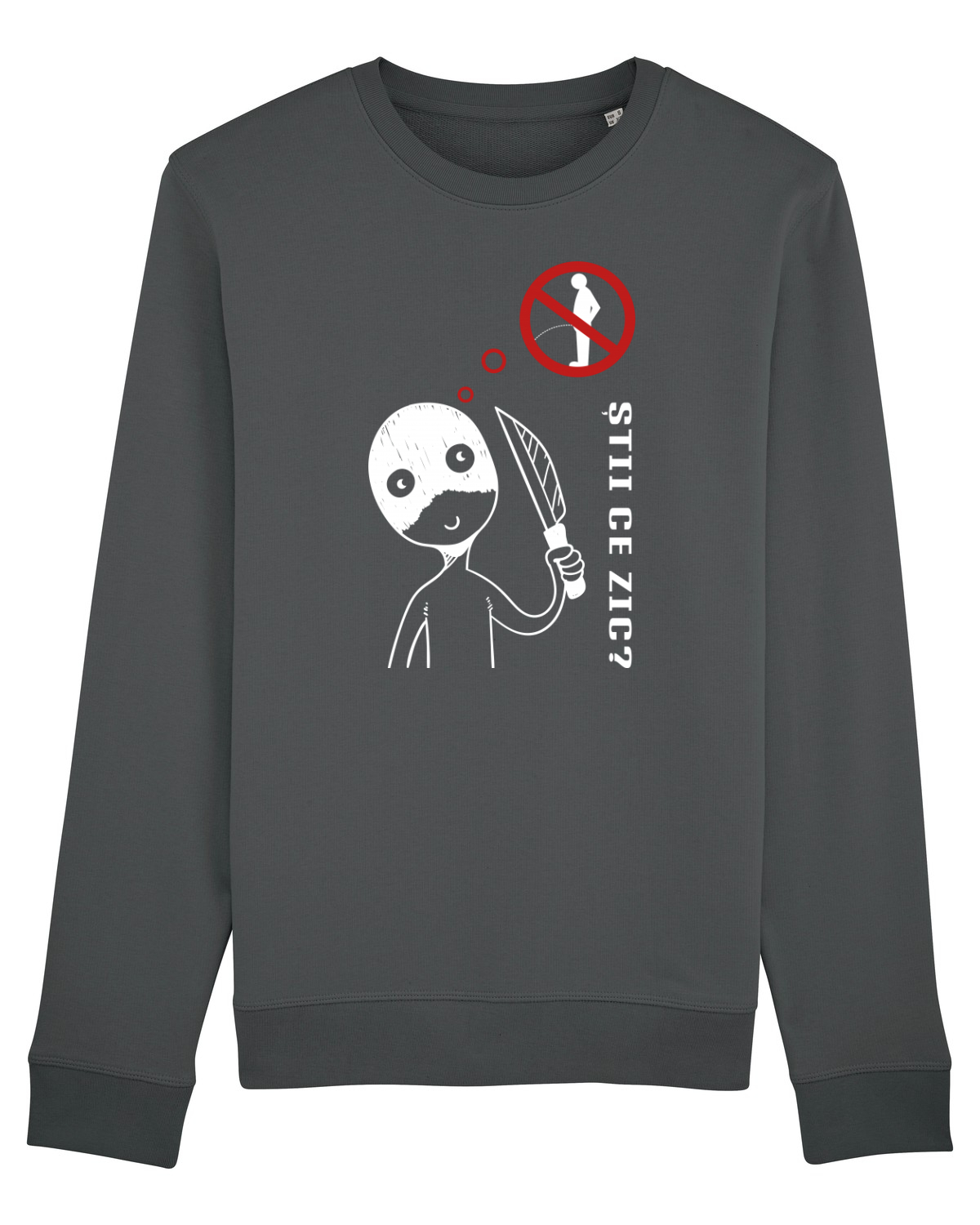 Bluză mânecă lungă Unisex Rise Anthracite