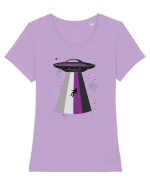 Ace Pride Ufo Asexual Lgbt Q Gaylien Tricou mânecă scurtă guler larg fitted Damă Expresser