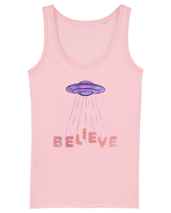 Alien Lover Ufo Believe Ufo's Day Cotton Pink