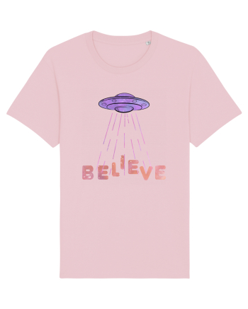 Alien Lover Ufo Believe Ufo's Day Cotton Pink