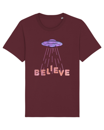 Alien Lover Ufo Believe Ufo's Day Burgundy