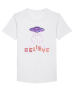Alien Lover Ufo Believe Ufo's Day Tricou mânecă scurtă guler larg Bărbat Skater