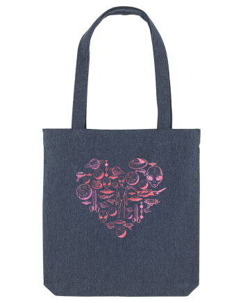 Aliens Ufo Enthusiast Lovers Heart Midnight Blue