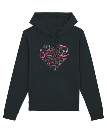 Aliens Ufo Enthusiast Lovers Heart Black