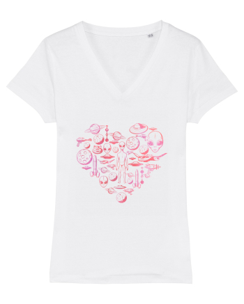 Aliens Ufo Enthusiast Lovers Heart White