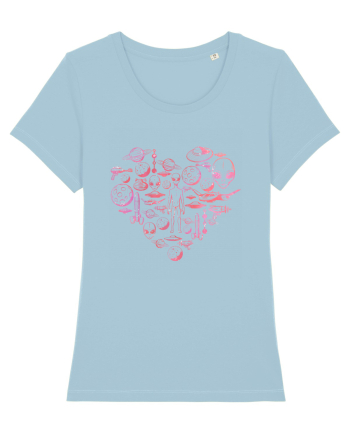Aliens Ufo Enthusiast Lovers Heart Sky Blue