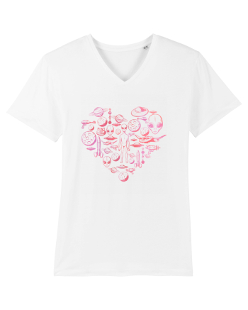Aliens Ufo Enthusiast Lovers Heart White