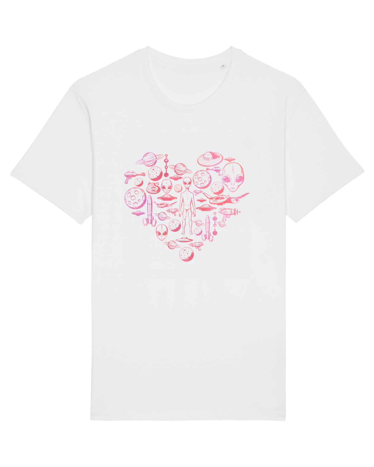 Tricou mânecă scurtă Unisex Rocker White